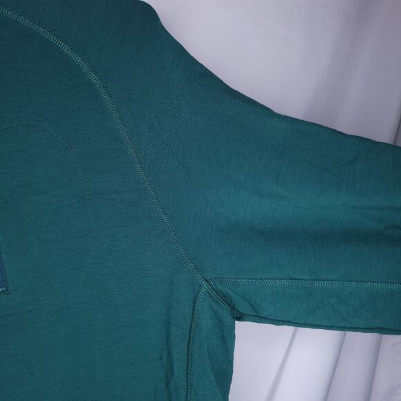 Free Fly Fleece Sweater Mens Large Green 1/4 Zip Pullover Bamboo Performance - Picture 5 of 11